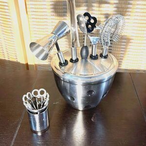Stainless Steel 8 piece Ice Bucket Bar Set